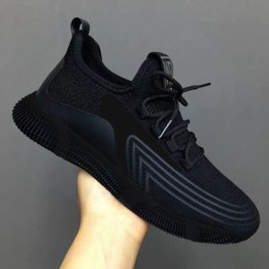 Ladies Heel Shoes - Black Sneakers
